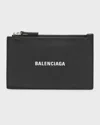 Balenciaga Cash Leather Wallet In 1090 Black/l White