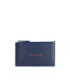 Balenciaga Men's Cash Long Coin And Card Holder Large  In Navy/burgundy
