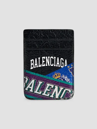 Balenciaga Men's Cash Magnet Card Holder In Neutral