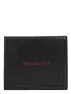 Balenciaga Men's Cash Square Folded Wallet In Blackred