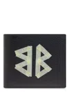 Balenciaga Cash Black Wallet In Grained Leather