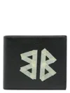 Balenciaga Cash Black Wallet In Grained Leather In Black