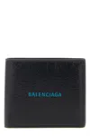 Balenciaga Cash Logo Leather Bifold Wallet