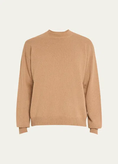 Balenciaga Men's Cashmere Jersey Sweater In Neutral