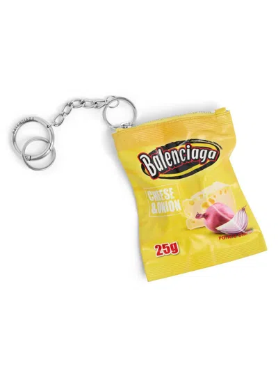 Balenciaga Men's Charm / Keychain Chips In Yellow