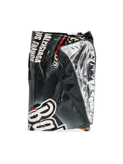 Balenciaga Men's Chips Passport Holder In Black