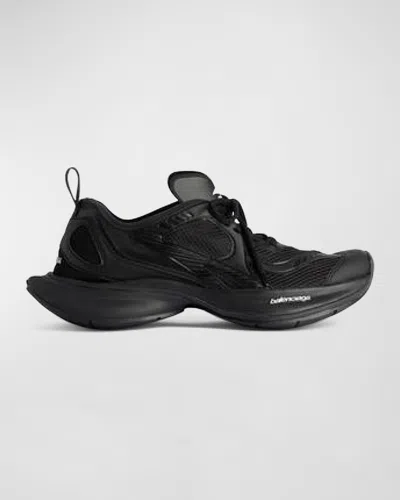 BALENCIAGA MEN'S CIRCUIT MESH RUNNER SNEAKERS