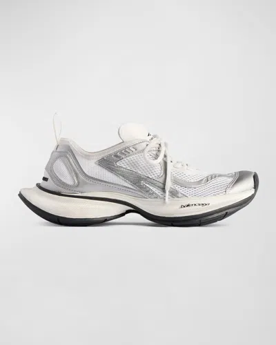 BALENCIAGA MEN'S CIRCUIT MESH RUNNER SNEAKERS