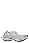 Balenciaga White And Silver Sneaker Circuit In Gray