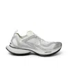 Balenciaga White And Silver Sneaker Circuit In White/silver