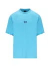 Balenciaga Logo T-shirt With Classic Graphic Design In Blue