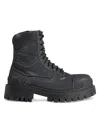 Balenciaga Black Combat Strike Cotton-canvas Boots Men In Black
