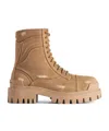 Balenciaga Combat Strike Ankle Boots In Nude
