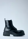 Balenciaga Leather Boots With Maxi Rubber Sole In Black