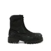 Balenciaga Men's Combat Strike Canvas Boots