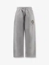 Balenciaga Wide Leg Cotton Jogging Trousers In Gray