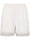 Balenciaga Reflective-logo Cotton Track Shorts In Multicolor
