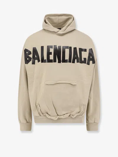 Balenciaga Men Cotton Sweatshirt In White