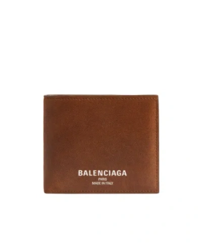 Balenciaga Men's Credit Card Holder In Caramel In Caramel Color