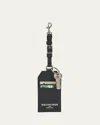 Balenciaga Strap Leather Cardholder In Black