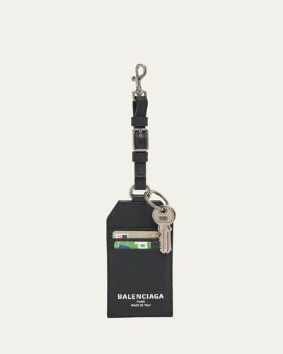 BALENCIAGA MEN'S CREDIT CHARM KEYCHAIN CARD HOLDER