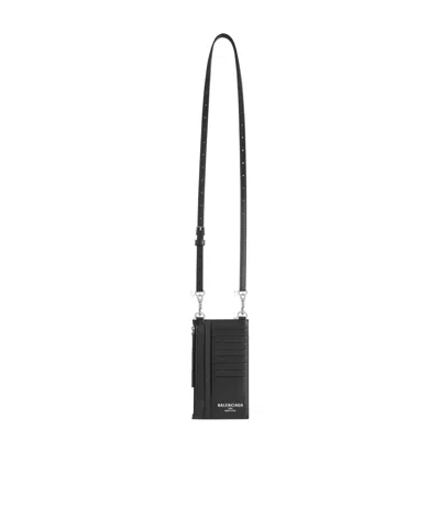 Balenciaga Men's Credit Phone Holder In Black