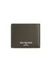 Balenciaga Men's Credit Square Folded Wallet In Khaki In Khaki