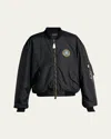 Balenciaga Men Bomber Jacket With Logo In Black