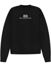 Balenciaga Black Wool Blend Oversize Sweater In Black