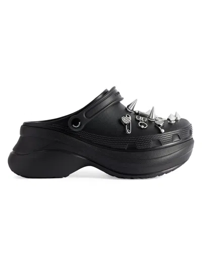 Balenciaga X Crocs X Mule Jibbitz Charm Sandals In Black