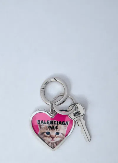 Balenciaga Men Darling Keyring In Metallic