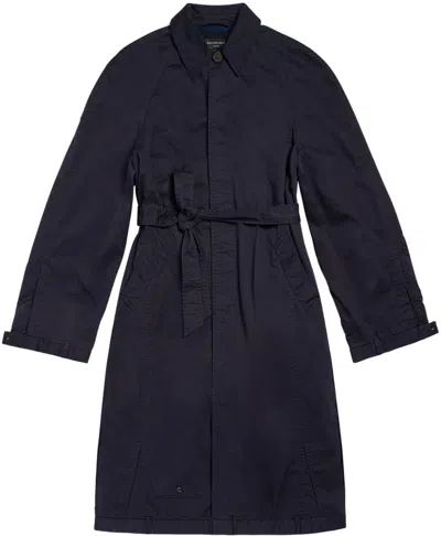 BALENCIAGA MEN'S DECONSTRUCTED COTTON COAT