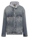 Balenciaga Paneled Design Denim Jacket In Blue