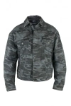 Balenciaga Camouflage-print Denim Jacket In Gray