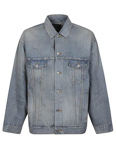 Balenciaga Men Denim Jacket In Multi