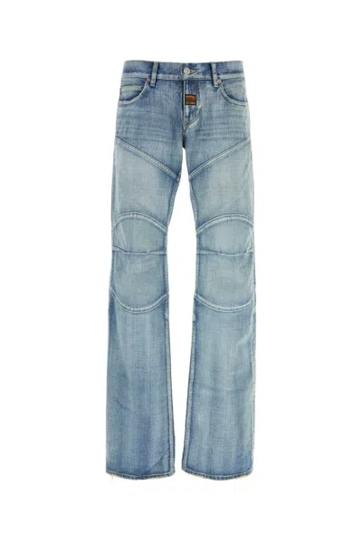 Balenciaga Men Baggy Panel Construction Jeans In Blue