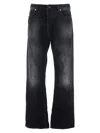 Balenciaga Men Distressed Jeans In Black