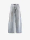 Balenciaga Relaxed Fit Wide Leg Denim Trousers In Blue
