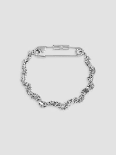 Balenciaga Men's Diy Pin Bracelet In Silver