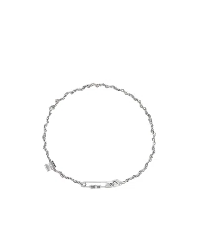 Balenciaga Men's Diy Pin Necklace In Silver