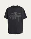 Balenciaga 3b Liquified Oversize T-shirt In Faded Wash Blckanth
