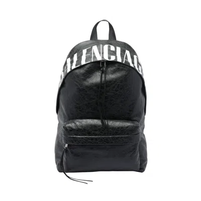 Balenciaga Men Editor Backpack In Black
