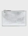 BALENCIAGA MEN'S EMBOSSED MONOGRAM LONG COIN AND CARD HOLDER IN BOX
