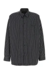 Balenciaga Oversized Striped Poplin Shirt For Men In Multicolor