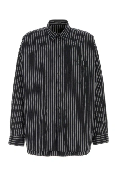 BALENCIAGA BALENCIAGA MEN EMBROIDERED POPLIN OVERSIZE SHIRT
