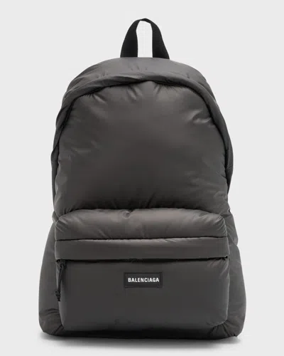 Balenciaga Explorer Canvas Backpack In Black