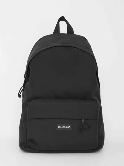 Balenciaga Men Explorer Backpack In Black