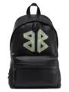 Balenciaga Explorer Black Backpack In Grained Leather In Black