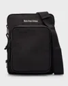 Balenciaga Men's Explorer Crossbody Messenger Bag In 1000 Black
