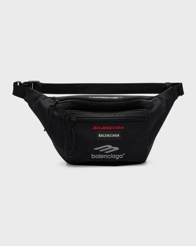 BALENCIAGA MEN'S EXPLORER MULTILOGO BELT BAG